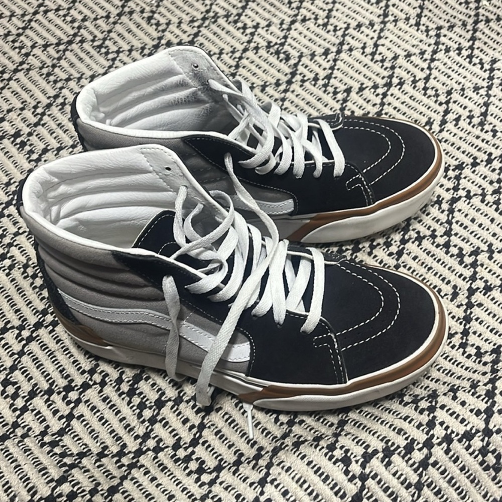 High-Top Black and White Sneakers